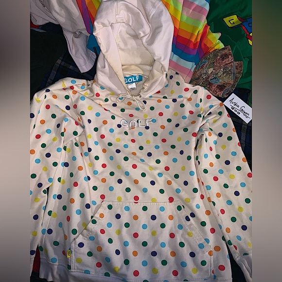 GolfWang Polka Dot hoodie Large ! - Picture 1 of 5